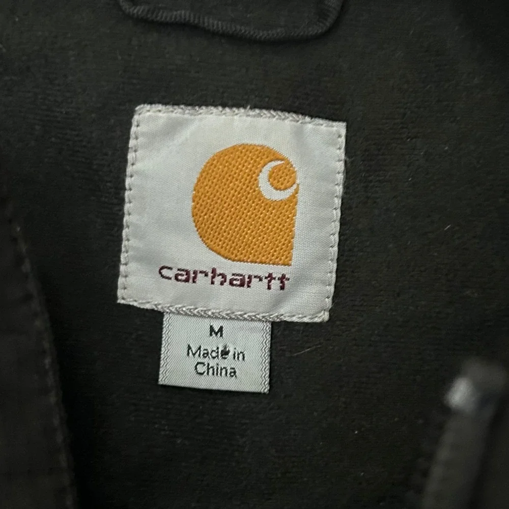 Carhartt Jacket Mens Medium Black J294 Hybrid‎ Quilted Softshell Hooded Full Zip